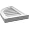 Ekena Millwork Quarter Round Top Left Surface Mount PVC Gable Vent w/ 2"W x 2"P Brickmould Sill Frame, 12"W x 20"H GVPQL12X2003SN - alternate 3
